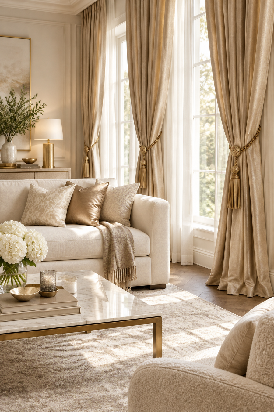 Living Room – Curtain Tiebacks